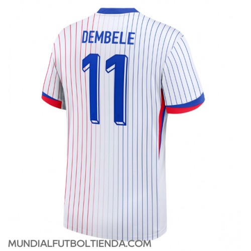 Camiseta Francia Ousmane Dembele #11 Segunda Equipación Replica Eurocopa 2024 mangas cortas